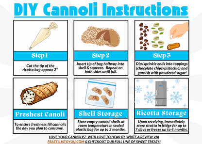 DIY Cannoli Kit (Dozen)