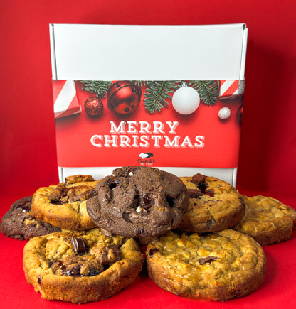 XL Gourmet Cookies Christmas Box (8 Pack Variety)